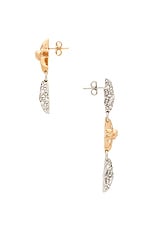 VERSACE Drop Earrings in Versace Gold, Palladium, & Crystal, view 3, click to view large image.