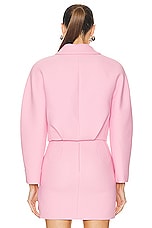 VERSACE Informal Cropped Jacket in Rose, view 3, click to view large image.
