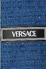 VERSACE Informal Tweed Jacket in Blue, view 5, click to view large image.