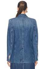 VERSACE Denim Blazer in Blu Medio, view 5, click to view large image.