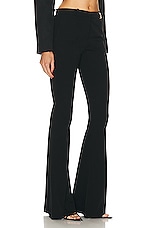 VERSACE Stretch Wide Leg Pant in Black, view 2, click to view large image.