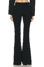 VERSACE Stretch Wide Leg Pant in Black, view 3, click to view large image.