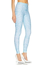 VERSACE Lycra Baroque Leggings in Pale Blue, view 2, click to view large image.