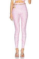 VERSACE Lycra Baroque Leggings in Pale Pink, view 1, click to view large image.