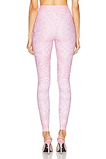 VERSACE Lycra Baroque Leggings in Pale Pink, view 3, click to view large image.