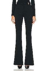 VERSACE Informal Stretch Wool Pant in Black, view 1, click to view large image.