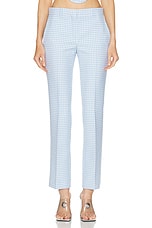 VERSACE Tailored Pant in Pale Blue & White, view 1, click to view large image.