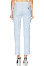 VERSACE Tailored Pant in Pale Blue & White, view 3, click to view large image.