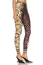 VERSACE Wild Barocco Legging in Chestnut & Gold, view 2, click to view large image.