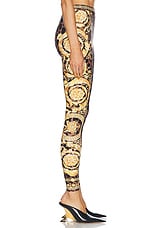 VERSACE Wild Barocco Legging in Chestnut & Gold, view 3, click to view large image.