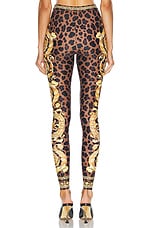 VERSACE Wild Barocco Legging in Chestnut & Gold, view 4, click to view large image.