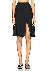 VERSACE Pareo Jersey Cayman Coverall Skirt in Black, view 1, click to view large image.