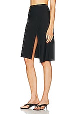 VERSACE Pareo Jersey Cayman Coverall Skirt in Black, view 3, click to view large image.