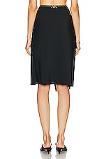 VERSACE Pareo Jersey Cayman Coverall Skirt in Black, view 4, click to view large image.