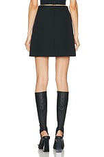 VERSACE Wool Skirt in Black, view 3, click to view large image.