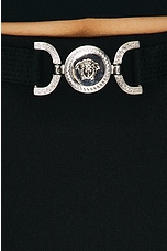 VERSACE Wool Skirt in Black, view 5, click to view large image.