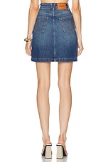 VERSACE Denim Skirt in Blu Medio, view 3, click to view large image.