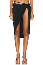 VERSACE Swim Skirt in Nero, view 1, click to view large image.