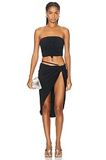 VERSACE Swim Skirt in Nero, view 5, click to view large image.