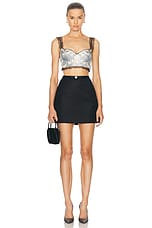 VERSACE Mini Skirt in Black, view 5, click to view large image.