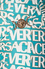 VERSACE Pareo Swim Skirt in Turquoise & Avory, view 6, click to view large image.