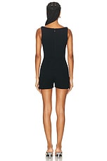 VERSACE Tweed Romper in Nero, view 3, click to view large image.