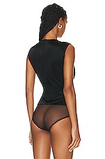 VERSACE Jersey Bodysuit in Black, view 4, click to view large image.