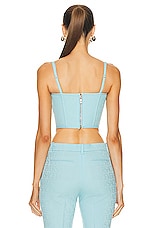 VERSACE Bra Top in Pastel Blue, view 3, click to view large image.
