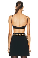 VERSACE Sculpted Bra Top in Black, view 3, click to view large image.
