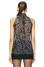 VERSACE Silk Blouse in Black, view 3, click to view large image.