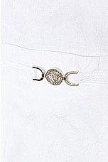 VERSACE Informal Cotton Baroque Cotton Shirt in Optical White, view 5, click to view large image.