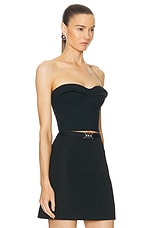 VERSACE Strapless Top in Black, view 2, click to view large image.