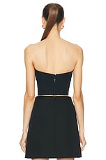 VERSACE Strapless Top in Black, view 3, click to view large image.