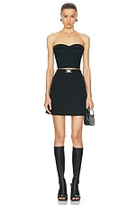 VERSACE Strapless Top in Black, view 4, click to view large image.
