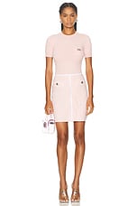 VERSACE Short Sleeve Top in Dusty Rose, view 4, click to view large image.