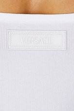 VERSACE Stretch Tank Top in Optical White, view 5, click to view large image.