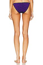 VERSACE Reversible Bikini Bottom in Black & Orchid, view 4, click to view large image.
