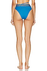 VERSACE High Waist Bikini Bottom in Mediterranean Blue, view 4, click to view large image.