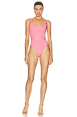VERSACE One Piece Swimsuit in Flamingo, view 1, click to view large image.