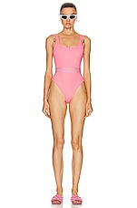 VERSACE One Piece Swimsuit in Flamingo, view 4, click to view large image.