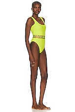 VERSACE Lycra Vita One Piece Swimsuit in Mimosa & Yellow, view 2, click to view large image.