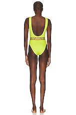 VERSACE Lycra Vita One Piece Swimsuit in Mimosa & Yellow, view 3, click to view large image.