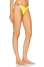 VERSACE Lycra Vita Slip Bikini Bottom in Mimosa & Yellow, view 2, click to view large image.