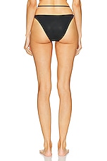 VERSACE Lycra Brinata Swim Bottom in Black & Gold, view 3, click to view large image.