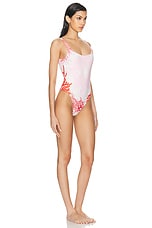 VERSACE One Piece Swimsuit in Dusty Rose, Coral, & Bone, view 2, click to view large image.