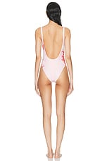VERSACE One Piece Swimsuit in Dusty Rose, Coral, & Bone, view 3, click to view large image.