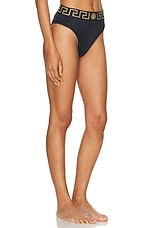 VERSACE Bikini Bottom in Nero, view 2, click to view large image.