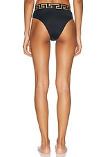 VERSACE Bikini Bottom in Nero, view 3, click to view large image.