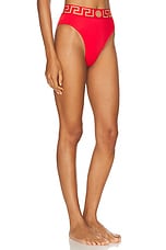 VERSACE Bikini Bottom in Rosso, view 2, click to view large image.