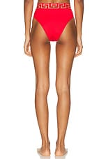 VERSACE Bikini Bottom in Rosso, view 3, click to view large image.